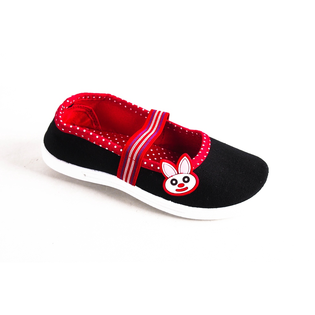 Sepatu Anak Perempuan Pinard LG-01 Hitam Putih/sepatu sandal anak