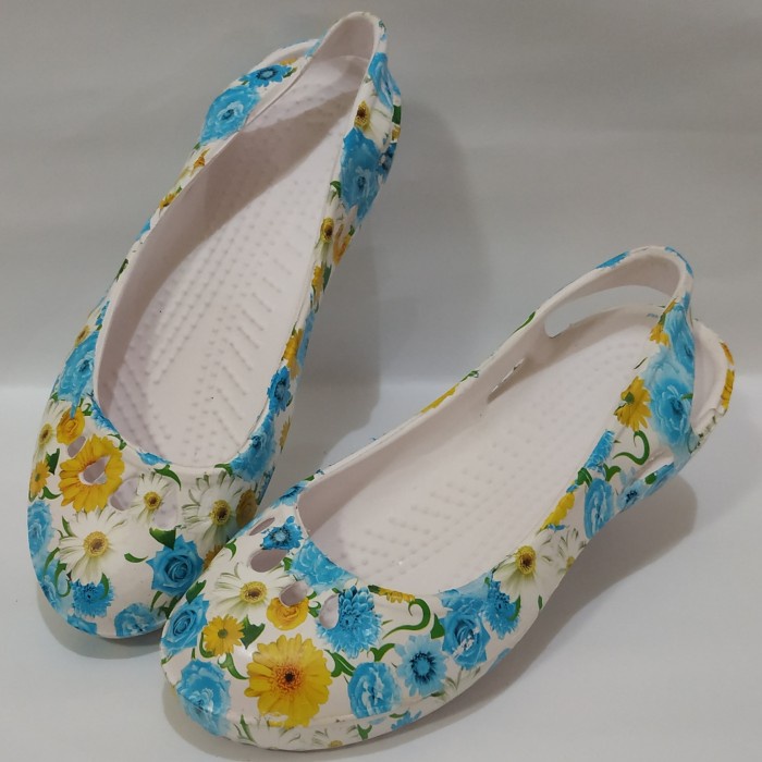 Sepatu Karet S36-40 Merk Dulux Crocs Malindi Bunga Seragam Suster