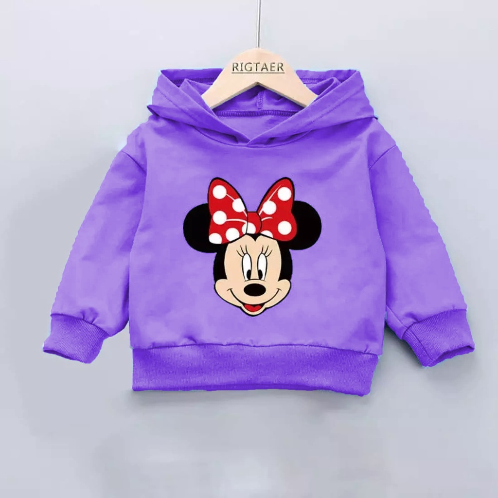 Sweater Hoodie Anak MINIMOUSE  Bahan FLEECE Tebal Best Quality