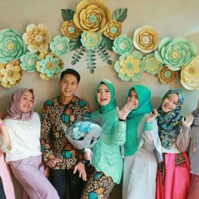 Paper Flower bunga kertas dekorasi backdrop Shopee 