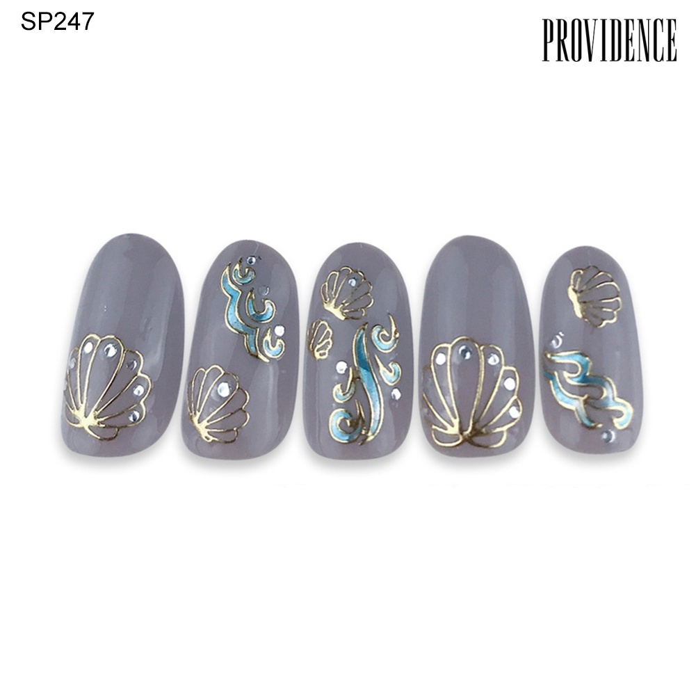 Providence 3D Scallop Starfish Geometric Gilding Nail Art Stickers Decals Manicure Decor