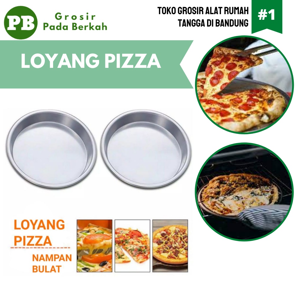 Loyang Pizza Anti Lengket Cetakan Pizza 22 cm / Cetakan Bulat Alumunium / Loyang Cetakan Bulat Tebal