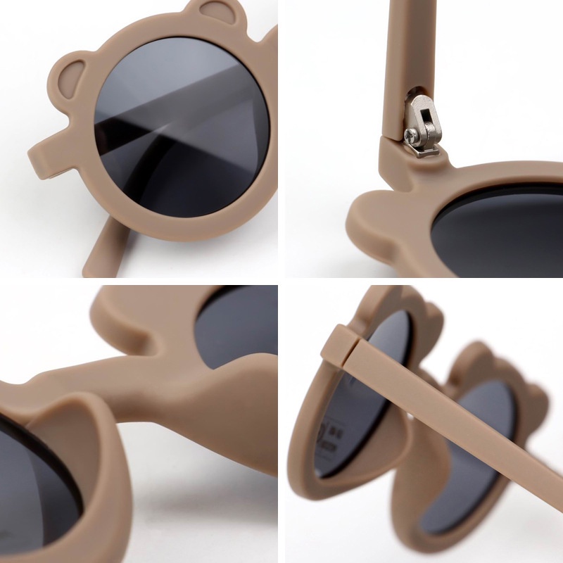 Kacamata Anak Tren Baru Fashion Anak Terbaru Anti Silau Sinar Matahari High Quality / Kacamata Bayi Fashion Viral/ Kacamata Anti Ultraviolet Sun Glasses / Kaca Mata Fashion Anak Baru Bingkai Telinga Kucing Bulat Kartun Bayi-1