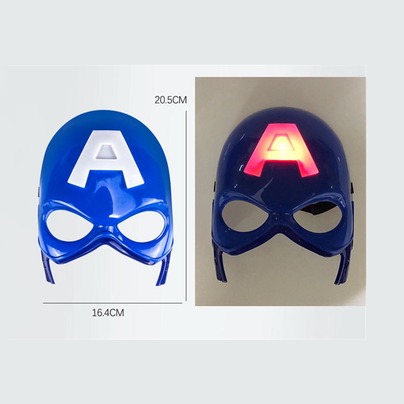 1pc Mainan Topeng Superhero TIGA Spiderman Dengan Lampu LED Untuk Cosplay / Pesta Halloween