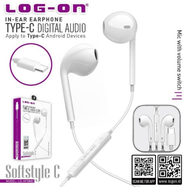 Handfree LOG-ON Type C 588C/Earphone Logon