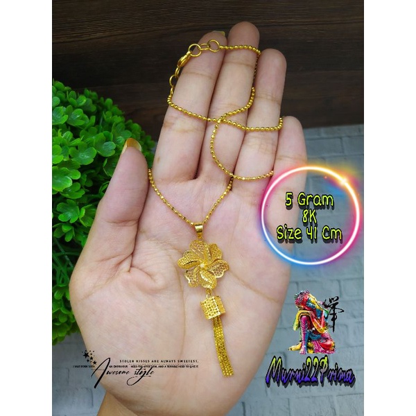 KALUNG MRICAN VARIASI MAWAR EMAS ASLI