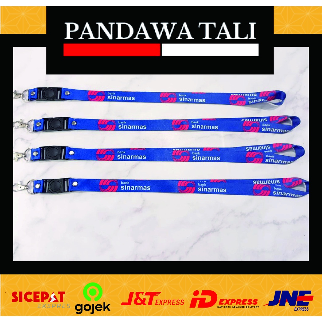 

Cetak Lanyard Bank Sinarmas / Lanyard Custom / Lanyard Printing Pandawa Tali Surabaya PTR