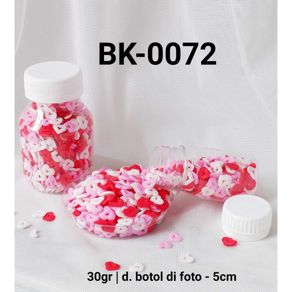 

BK-0072 Sprinkles sprinkle sprinkel 30 gram hari valentine yamama baking grosir murah sprinkles cake dekorasi mutiara trimit decoration story sprinklestory sprinklesstory sprinkle story yamama baking