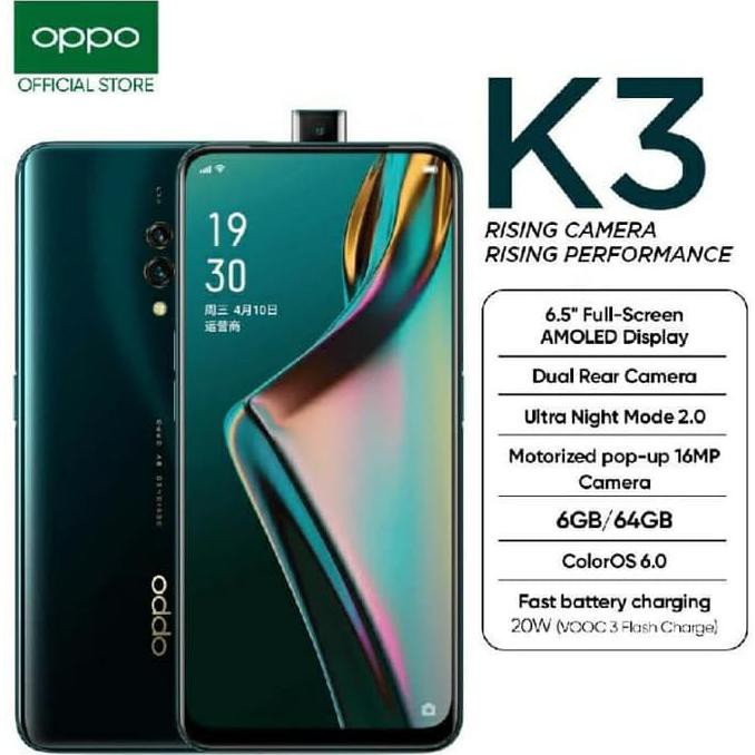 TERMURAH Oppo K3 6/64 - jade black.white READY STOCK