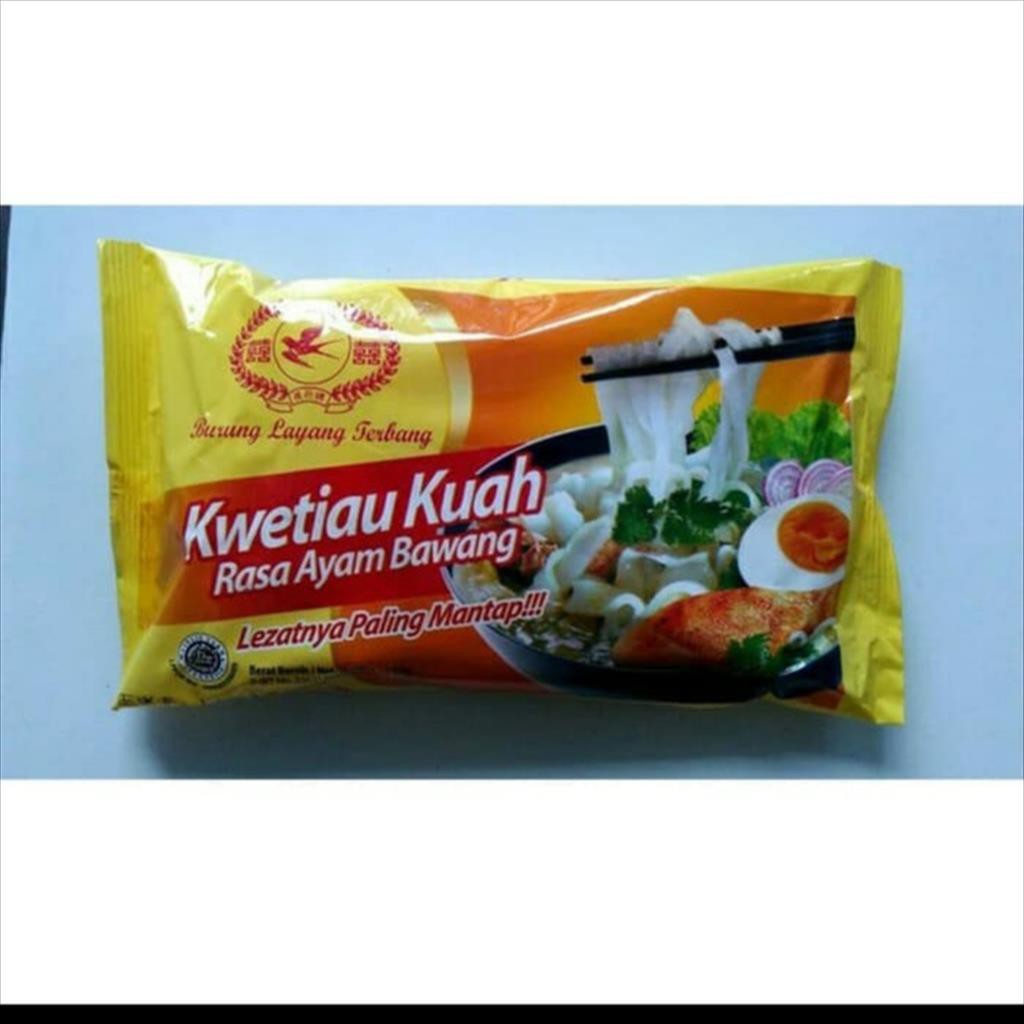 

Kwetiau Kuah Rasa Ayam Bawang Burung Layang Terbang 67 Gram