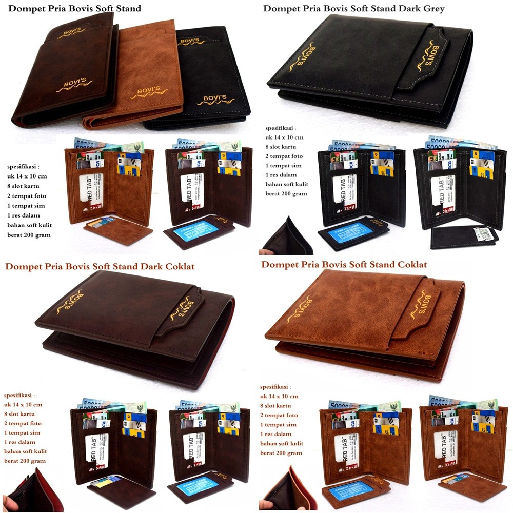 Dompet Pria Bovis Soft Stand