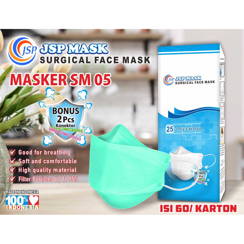 Masker JSP KF94 Hijau 1Box isi 25pcs