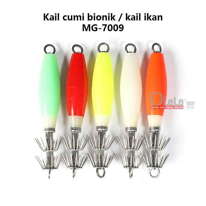 UMPAN / KAIL IKAN BIONIK MOTIF CUMI 5pcs MG