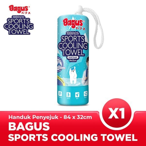 Bagus Sport Cooling Towel Handuk Olahraga Biru Besar Uk 84 x 32 cm