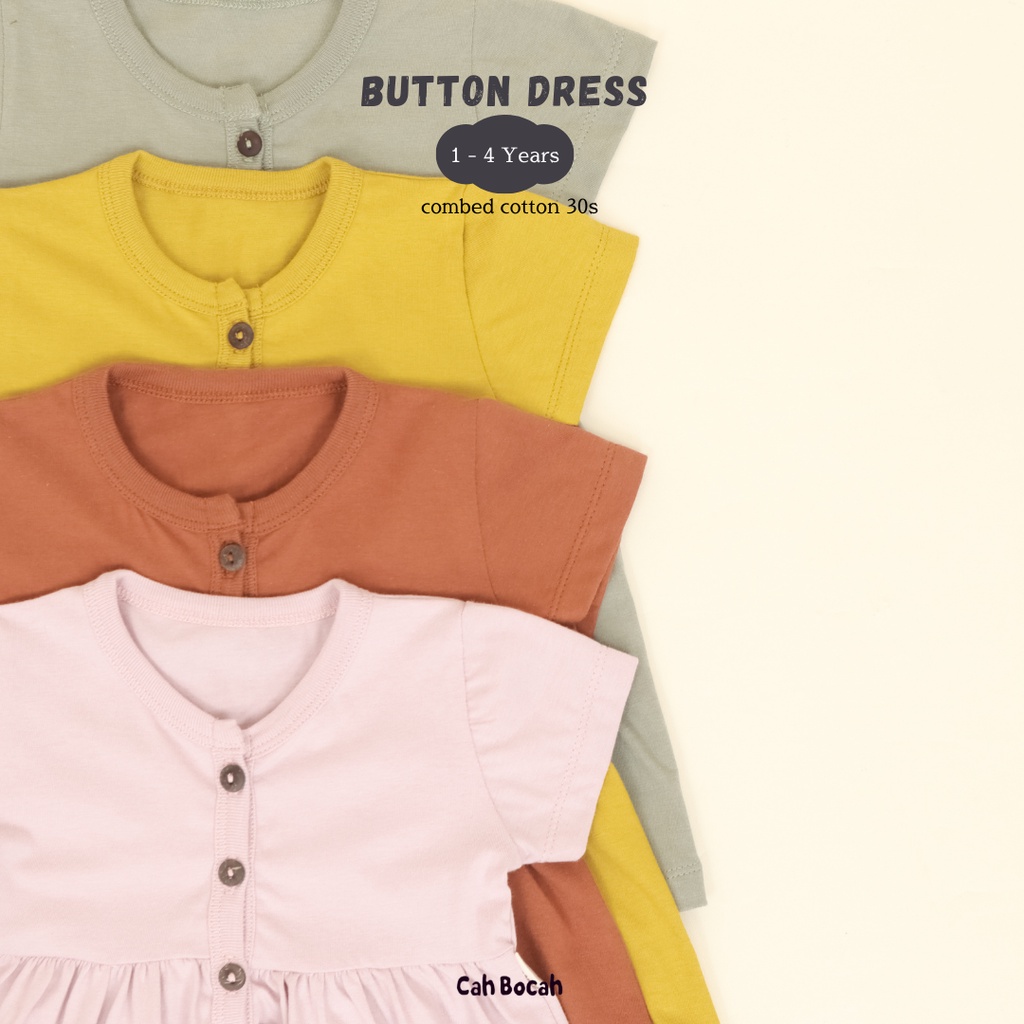 Cah Bocah Button Dress Anak Perempuan