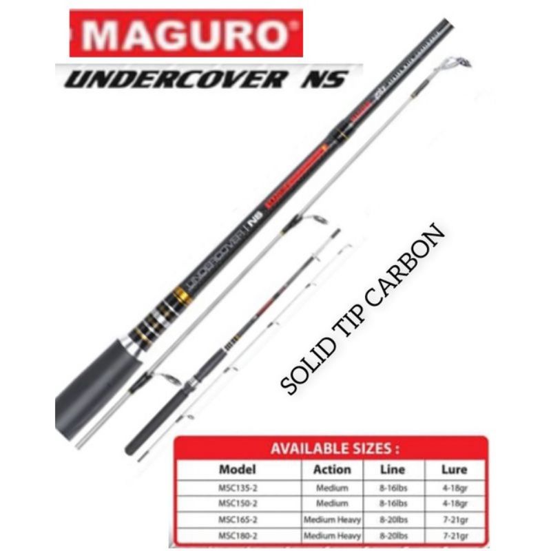Joran Maguro Undercover NS | Sambung 2 | Solid Tip Carbon | Galatama Series | Kuat | Ringan
