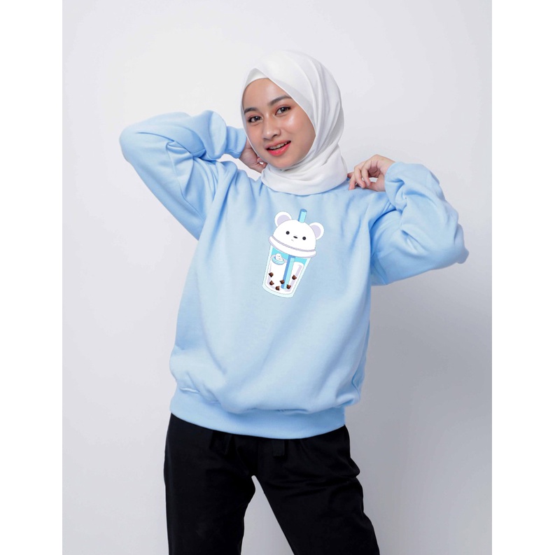 Sweater We Bare Bears Boba | Sweater Korea Style Fleece Cotton | Dhea Fashion