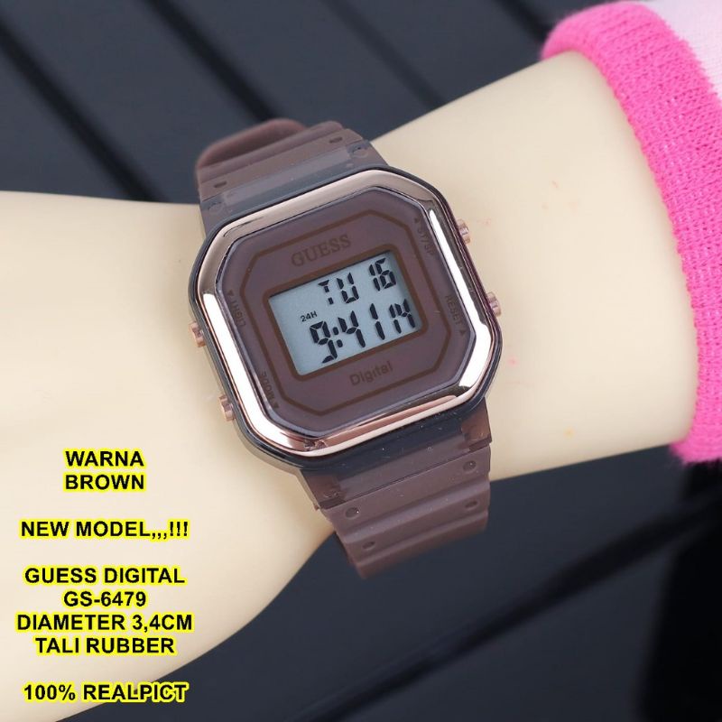 GUESS RUBBER DIGITAL GS-6479 JAM TANGAN WANITA