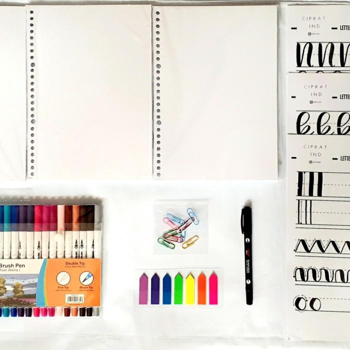 

Art / Lettering Kit 24 Warna Brushpen By Cipratind Kertas Latihan Lettering