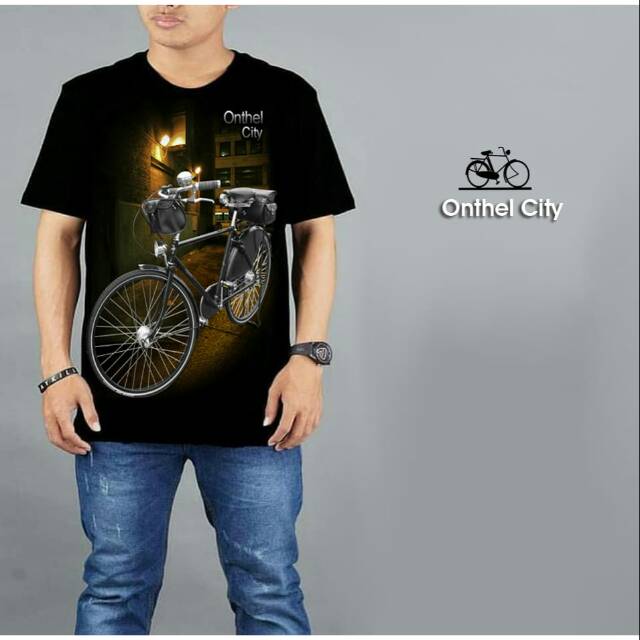 Kaos distro keren onthel terbaru baju cowok hitam