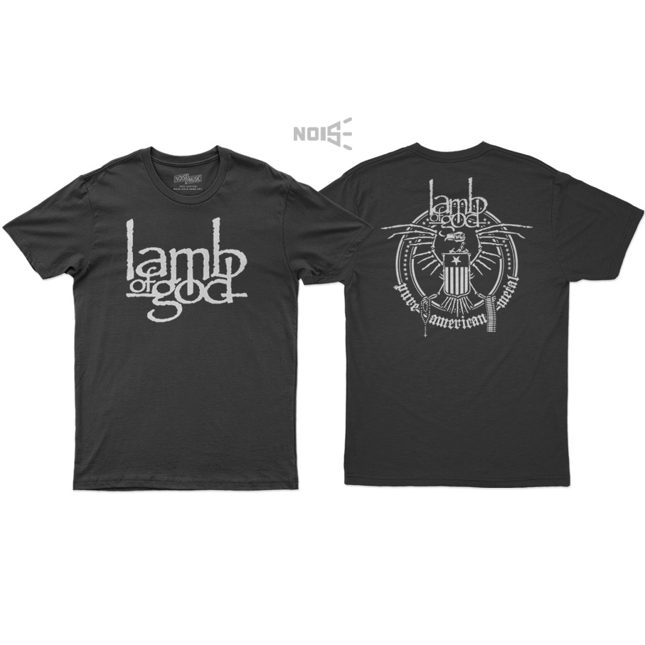 KAOS MUSIK BAND LAMB OF GOD PURE AMERICAN METAL ORIGINAL NOISE