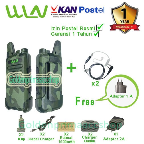 Paket FBI  HT WLN KD-C1 LORENG HIJAU ( ISI 2pcs)