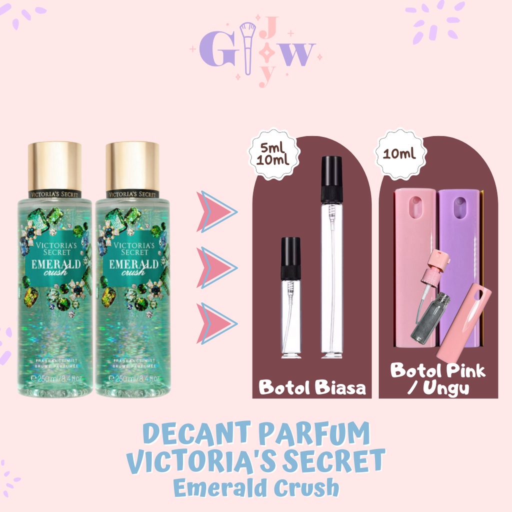 VICTORIA'S SECRET (Decant Parfum) Emerald Crush Body Fine Fragrance Mist VS parfum badan tubuh wangi tahan lama murah bpom share in jar bottle harum seharian