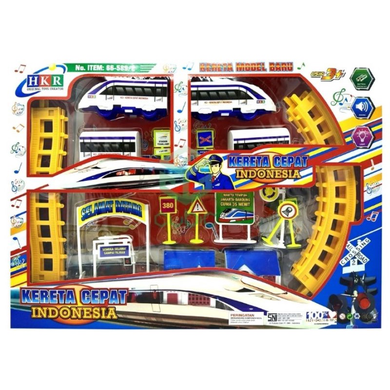 mainan kereta api indonesia / kereta api cepat / maianan kereta api rel panjang