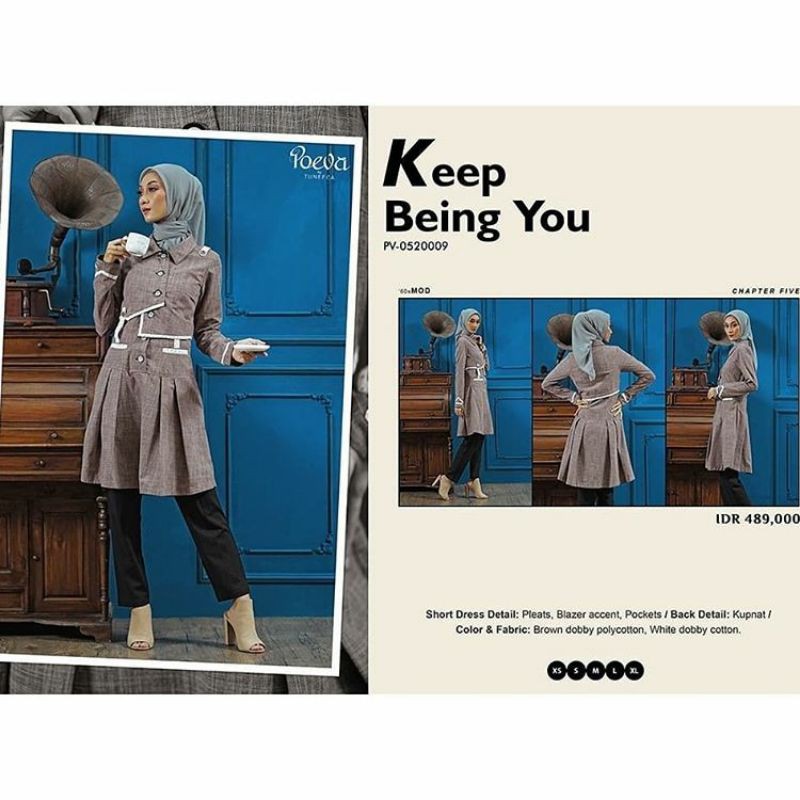 SHORT DRESS KEEP BEING YOU by POEVA DRESS CANTIK MODERN IBUINDUNG