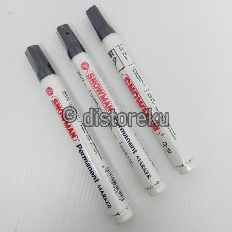 1pcs spidol permanent ink snowman marker permanen No. G-12 hitam / black