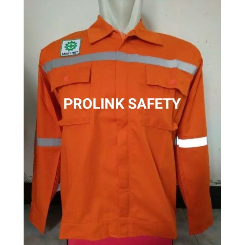 RESLETING ORANYE BAJU SAFETY BERLOGO