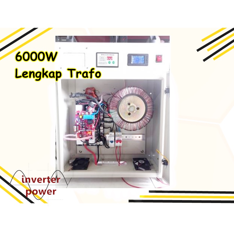 Box panel inverter lengkap trafo 6000 W pure sine wave 6000w