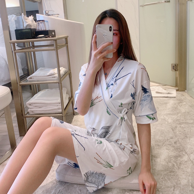 Nicebra Baju Tidur Wanita Import Daster Kimono Motif Kartun FIT XXL 4075