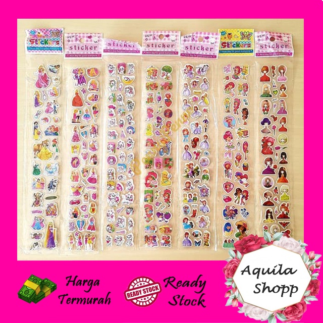 STIKER 3D ANAK / STICKER TIMBUL / MAINAN TEMPEL KARAKTER