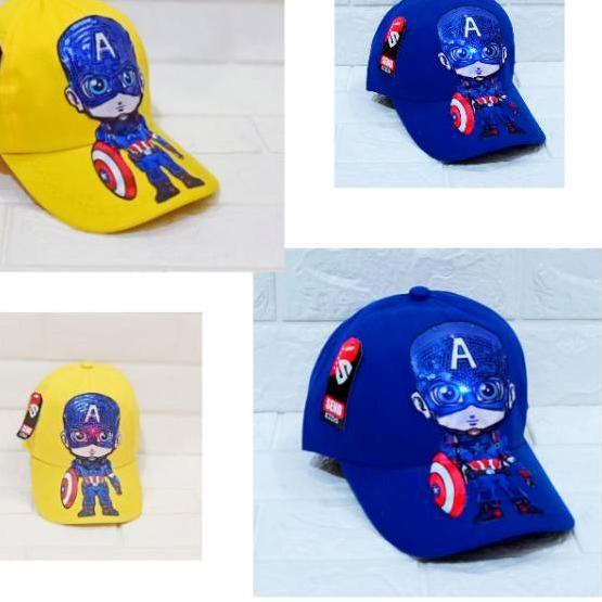 ✴ Topi anak led capten amerika ☞