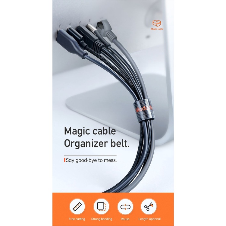 MCDODO VELCRO Cable Strap Pengikat Perekat Kabel Ties Cable Organizer Strap Tali Pengikat Kabel