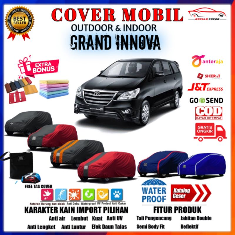 Body Cover Mobil Grand Innova, Sarung Mobil Toyota Kijang Inova 2011, 2012, 2013, 2014, 2015