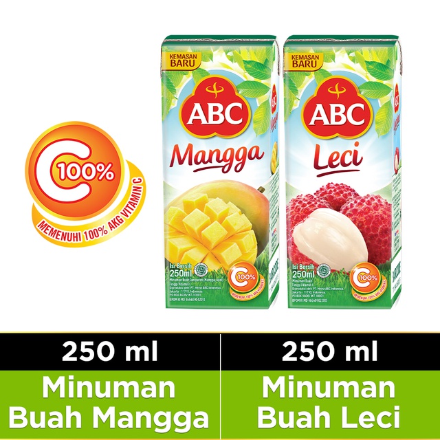 

ABC Mango Juice 250 mL + ABC Lychee Juice 250 mL