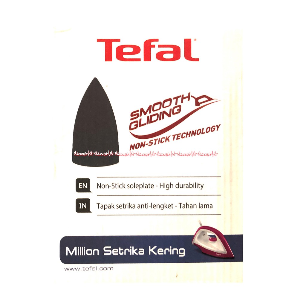 Tefal Million Dry Iron Setrika Listrik Strika Tefal Dengan Daya 350 Watt