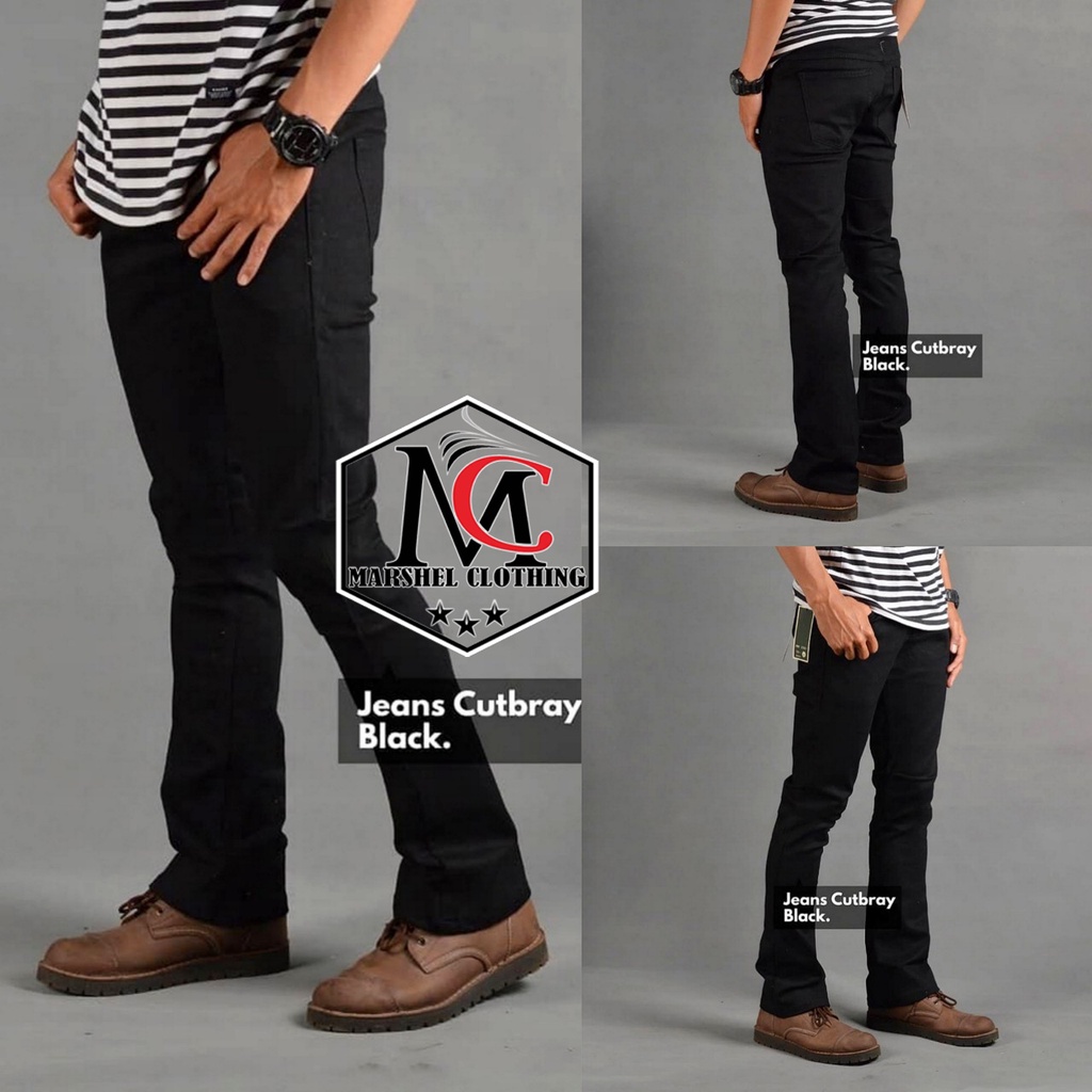 RCL - Celana Jeans Panjang Cutbray Pria Straigh Jeans Bahan Denim | Celana Jeans Cutbray Pria Original / Celana Jeans Pria Slim Fit Cutbray Cowok Panjang Bootcut Skinny Model Cut Bray Soft Jeans Premium