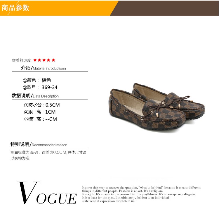 Gloria Flat Loafer Shoes in Damier 369-34