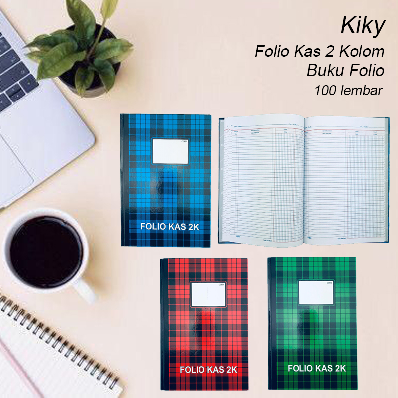 * Buku * Folio Kas 2 Kolom * Kiky * 100 lembar