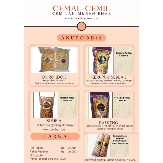 

BASRENG , SEBLAK KERING , DOROKDOK , SUMPIA