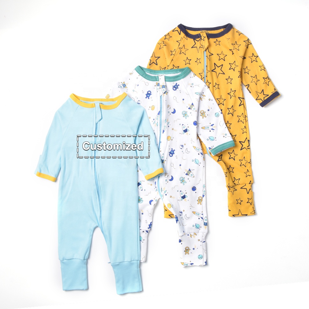 Premium Sleepsuit Bayi Laki Laki Resleting Buka Tutup isi 3 P068