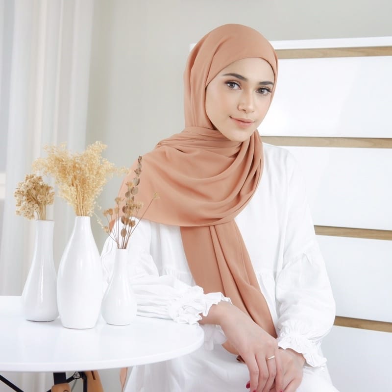 Hijab Pashmina Inner 2in1 Diamond Crepe Kerudung Pashmina Inner Diamond Pasar Hija'b