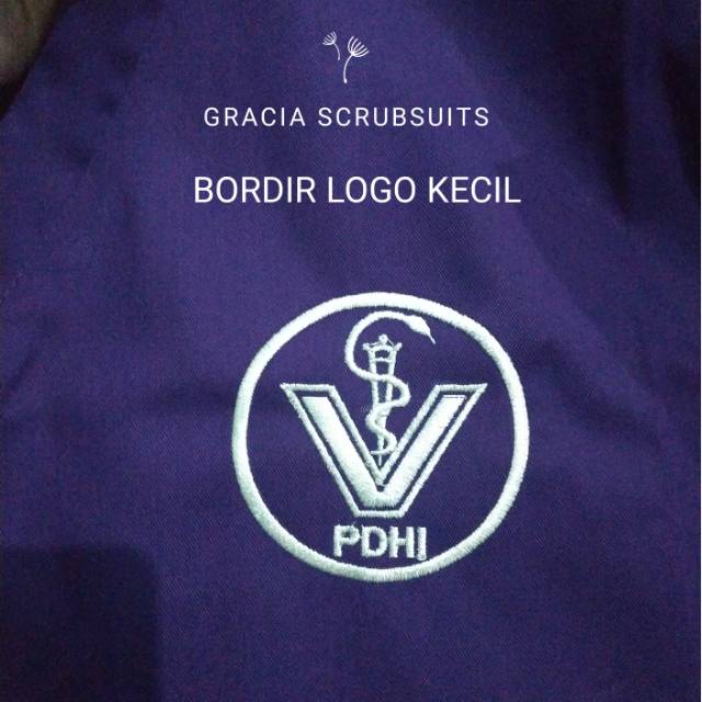 GRACIA SCRUBSUITS - BORDIR LOGO KECIL DI DADA DEPAN MIN 10 pcs