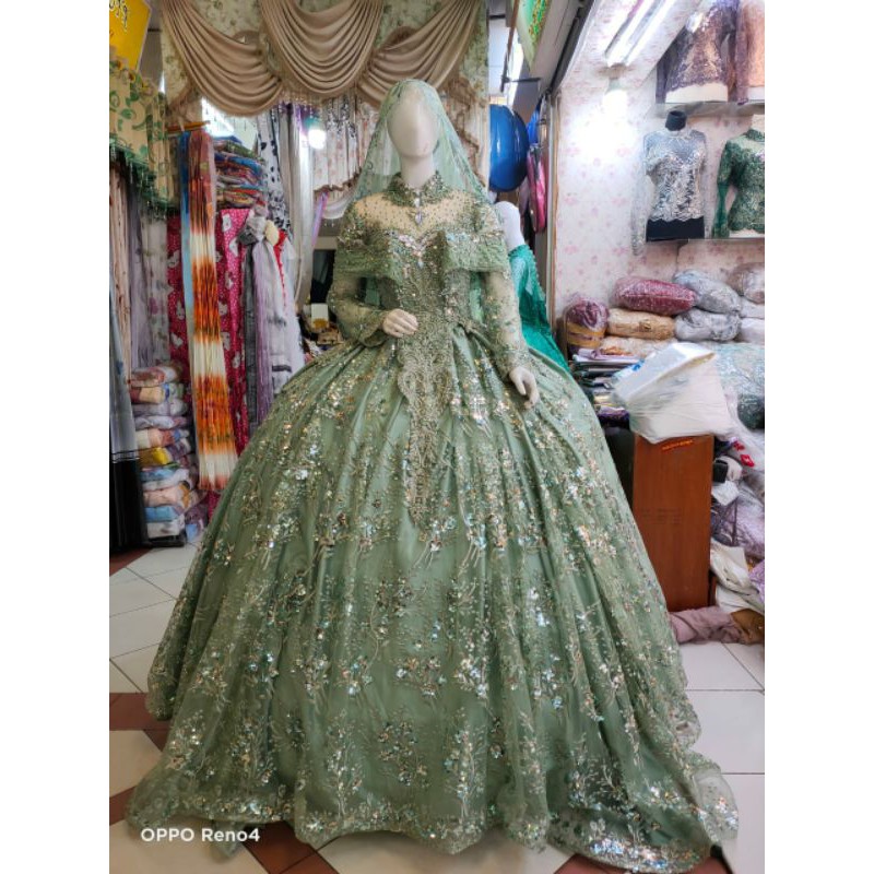 GAUN BARBIE BEREKOR MEWAH TRIDI//BAJU WEDDING TERLARISSS