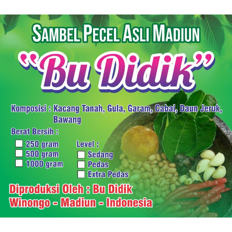 

Sambel Pecel Asli Madiun Bu Didik
