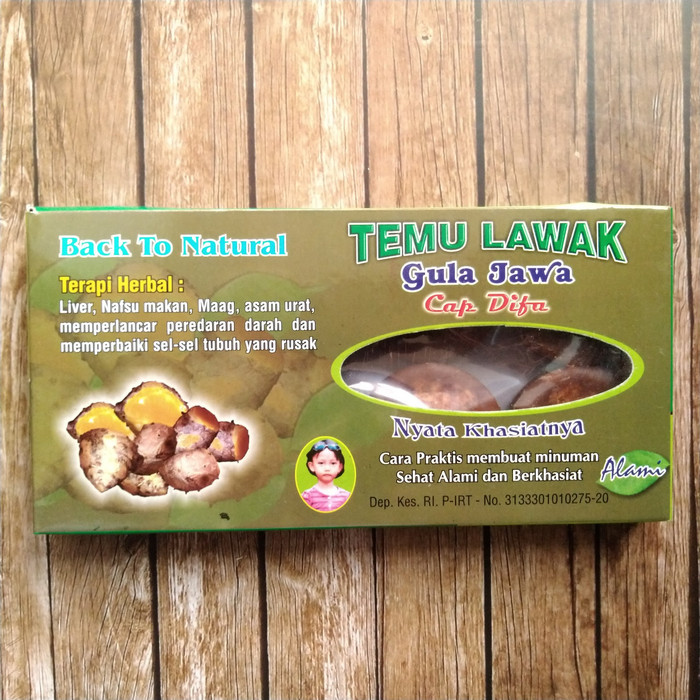 

Gula Merah Jawa Plus Temulawak Alami (Dari Nira Kelapa / Tebu)