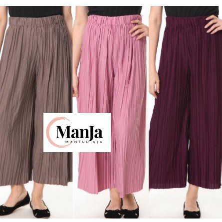 DT OLLSHOP - Celana Rok Kulot Plisket ( Lurus ) Wanita / Cewek